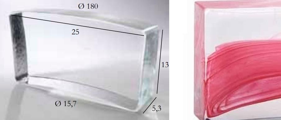 S.Anselmo Glass Bricks Cloud Pink Segmento Corona 1/22 13x25