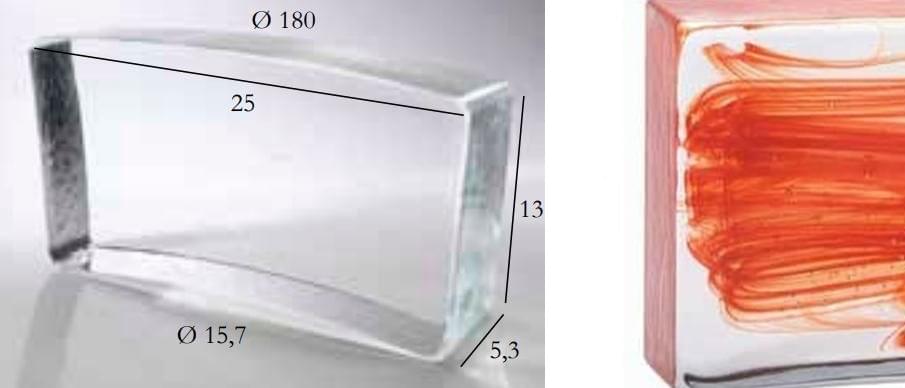 S.Anselmo Glass Bricks Cloud Red Segmento Corona 1/22 13x25