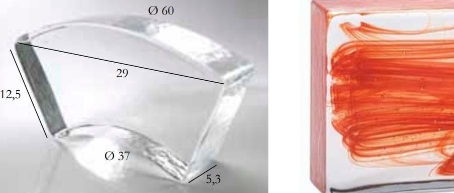 S.Anselmo Glass Bricks Cloud Red Segmento Corona 1/6 12.5x29