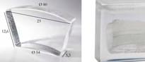 Плитка S.Anselmo Glass Bricks Cloud White Segmento Corona 1/10 12.6x23 см, поверхность глянец