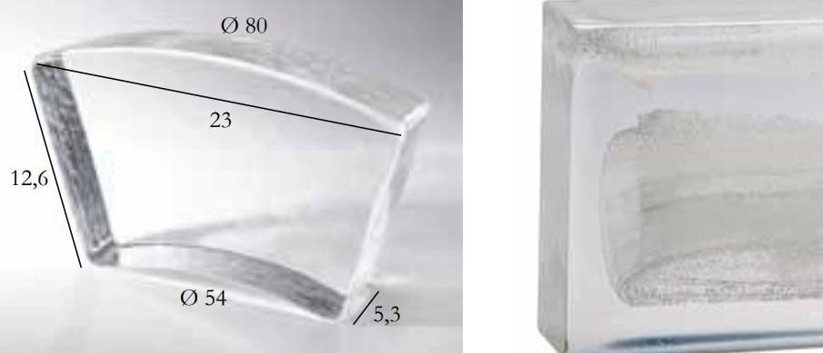 S.Anselmo Glass Bricks Cloud White Segmento Corona 1/10 12.6x23