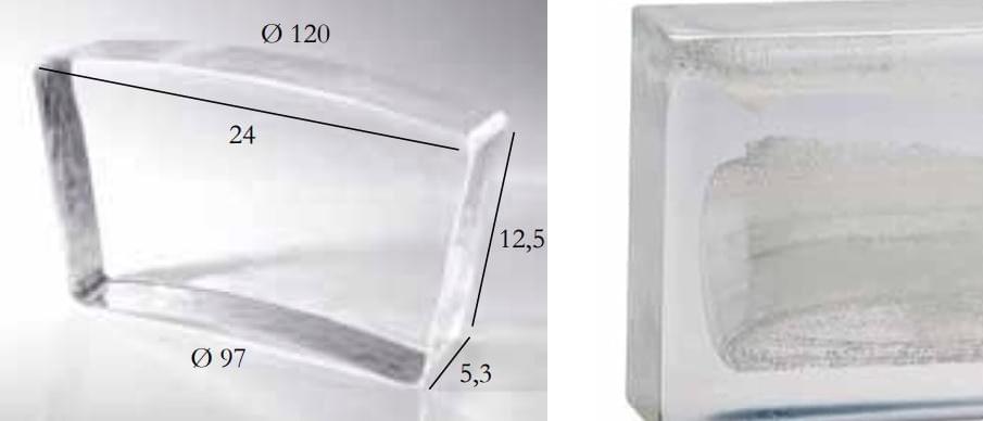 S.Anselmo Glass Bricks Cloud White Segmento Corona 1/16 12.5x24