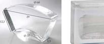 Плитка S.Anselmo Glass Bricks Cloud White Segmento Corona 1/6 12.5x29 см, поверхность глянец