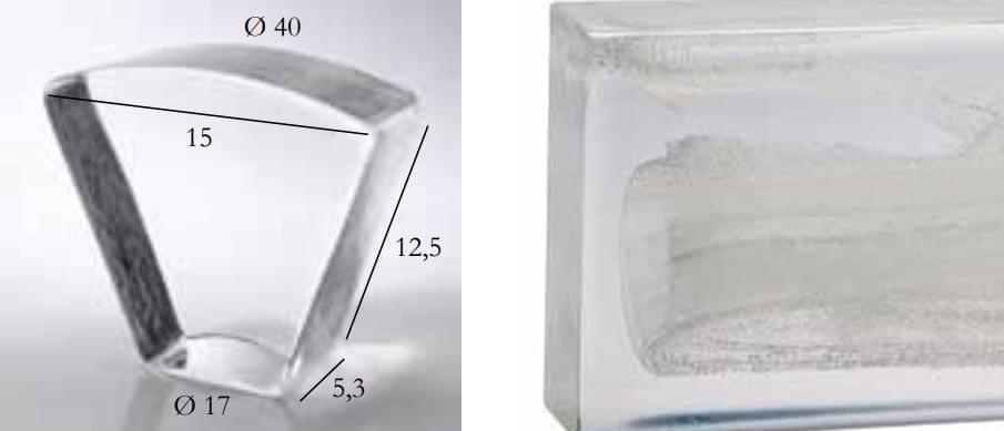 S.Anselmo Glass Bricks Cloud White Segmento Corona 1/8 12.5x15