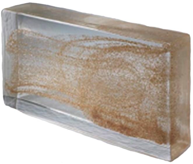 S.Anselmo Glass Bricks Gold Glitter 11.6x24.6