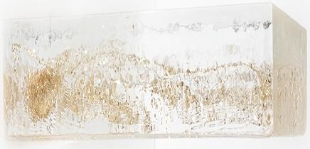 S.Anselmo Glass Bricks Gold Glitter Half 5.3x12