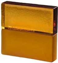 Плитка S.Anselmo Glass Bricks Golden Amber 11.6x24.6 см, поверхность микс