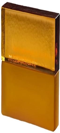 S.Anselmo Glass Bricks Golden Amber Half 11.6x12.1