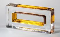 Плитка S.Anselmo Glass Bricks Golden Amber Monoforo 11.6x24.6 см, поверхность глянец