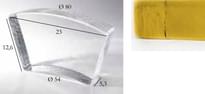 Плитка S.Anselmo Glass Bricks Golden Amber Segmento Corona 1/10 12.6x23 см, поверхность микс