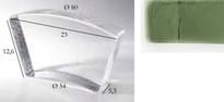 Плитка S.Anselmo Glass Bricks Green Peridot Segmento Corona 1/10 12.6x23 см, поверхность микс