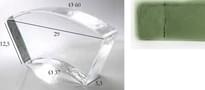Плитка S.Anselmo Glass Bricks Green Peridot Segmento Corona 1/6 12.5x29 см, поверхность микс