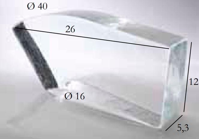 S.Anselmo Glass Bricks Neutral Left Cornerbrick 11x22