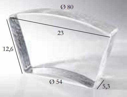 S.Anselmo Glass Bricks Neutral Segmento Corona 1/10 12.6x23
