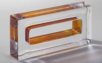 Плитка S.Anselmo Glass Bricks Orange Monoforo 11.6x24.6 см, поверхность глянец