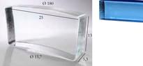 Плитка S.Anselmo Glass Bricks Sapphire Segmento Corona 1/22 13x25 см, поверхность микс