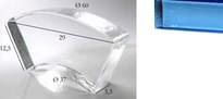 Плитка S.Anselmo Glass Bricks Sapphire Segmento Corona 1/6 12.5x29 см, поверхность микс