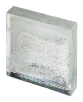 Плитка S.Anselmo Glass Bricks Silver Glitter Half 11.6x12.1 см, поверхность глянец