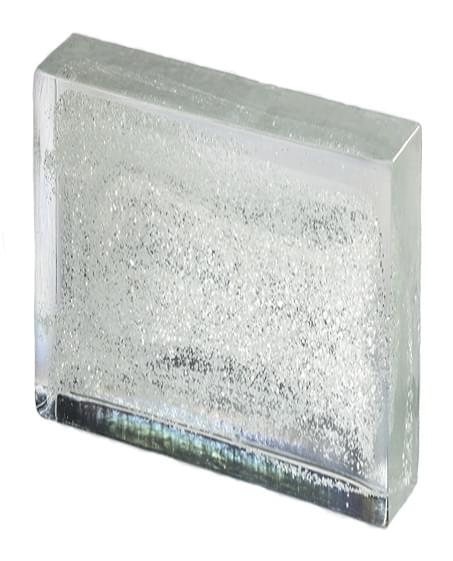 S.Anselmo Glass Bricks Silver Glitter Half 11.6x12.1