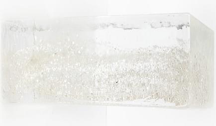 S.Anselmo Glass Bricks Silver Glitter Half 5.3x12