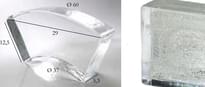 Плитка S.Anselmo Glass Bricks Silver Glitter Segmento Corona 1/6 12.5x29 см, поверхность глянец
