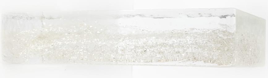 S.Anselmo Glass Bricks Silver Glitter Tavella Half 5.9x24.6