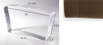 Плитка S.Anselmo Glass Bricks Smoky Quartz Segmento Corona 1/16 12.5x24 см, поверхность микс