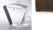 Плитка S.Anselmo Glass Bricks Smoky Quartz Segmento Corona 1/8 12.5x15 см, поверхность микс