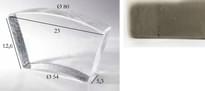 Плитка S.Anselmo Glass Bricks Tourmaline Quartz Segmento Corona 1/10 12.6x23 см, поверхность микс