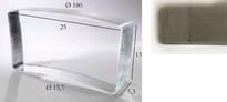 Плитка S.Anselmo Glass Bricks Tourmaline Quartz Segmento Corona 1/22 13x25 см, поверхность микс