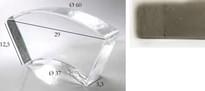 Плитка S.Anselmo Glass Bricks Tourmaline Quartz Segmento Corona 1/6 12.5x29 см, поверхность микс