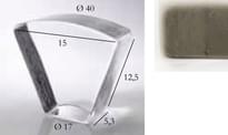 Плитка S.Anselmo Glass Bricks Tourmaline Quartz Segmento Corona 1/8 12.5x15 см, поверхность микс