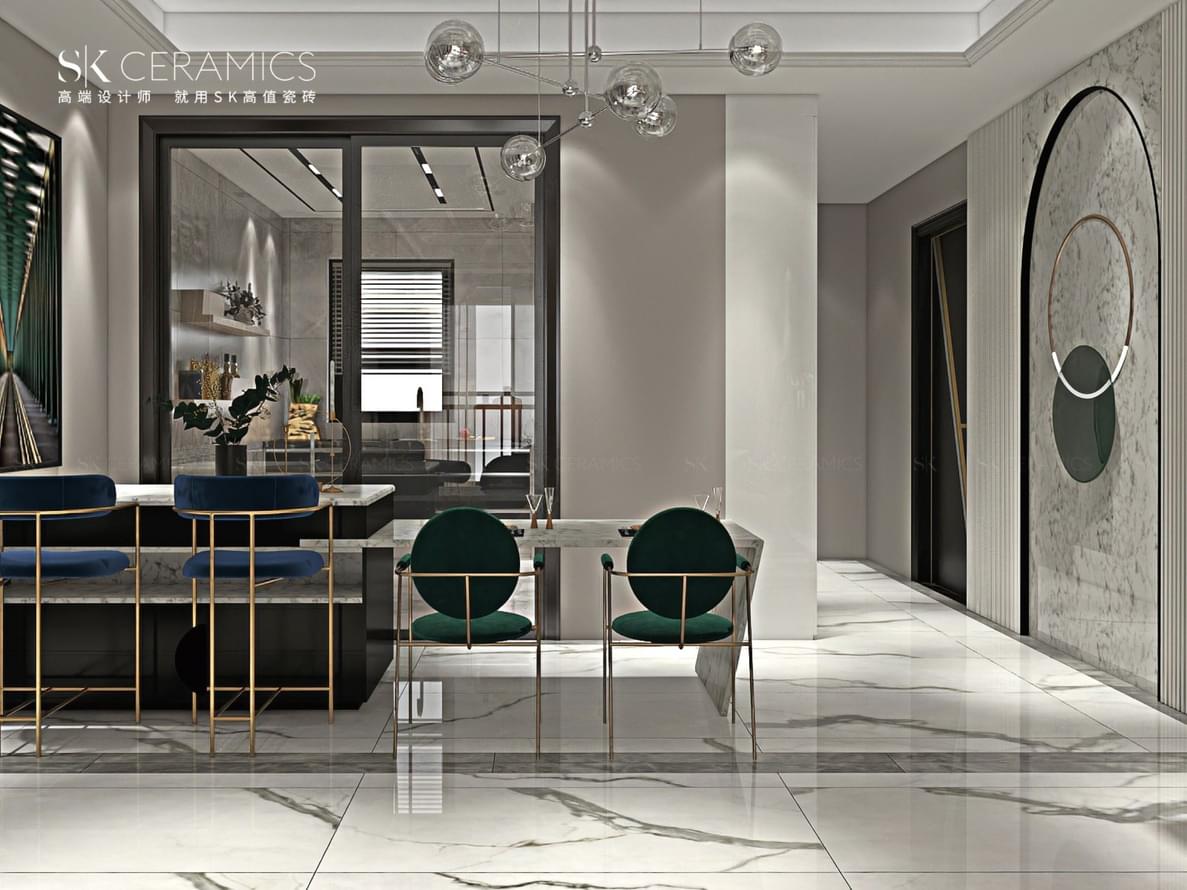 керамогранит фабрики SK Ceramics коллекция Statuario Bianco