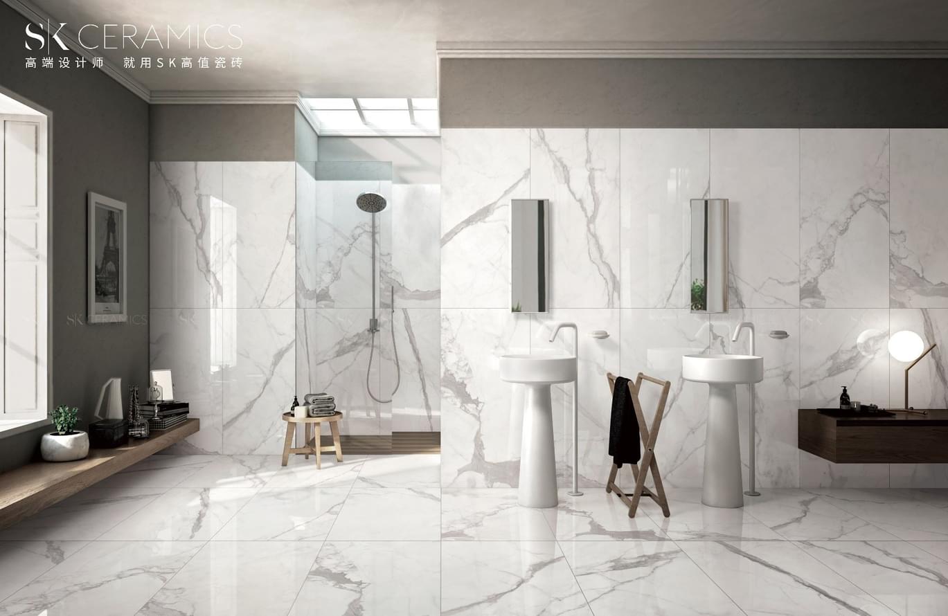 керамогранит фабрики SK Ceramics коллекция Statuario Bianco