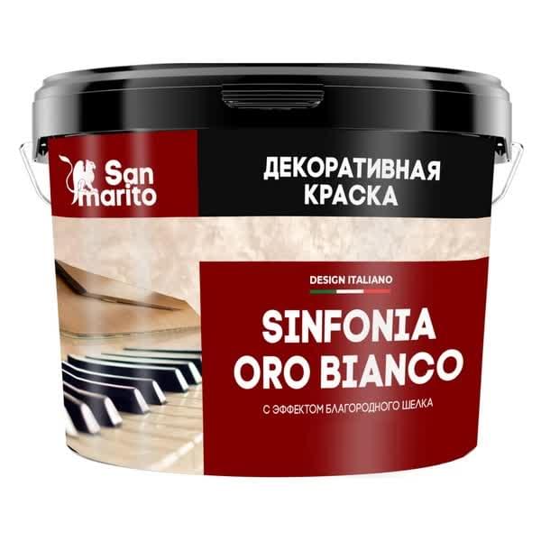 San Marito Декоративные Краски Sinfonia Oro Bianco Белое Золото 3 кг декоративная краска поверхность