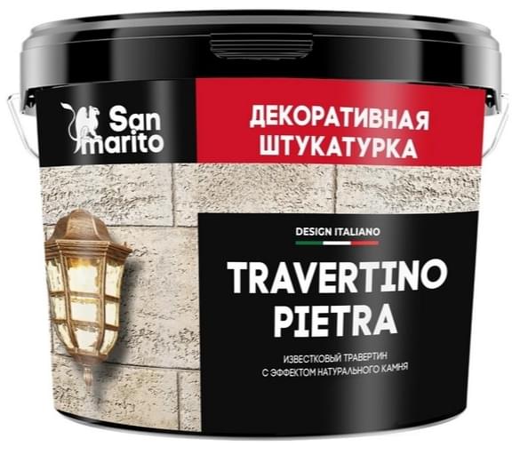 San Marito Декоративные Штукатурки Travertino Pietra 7 кг 