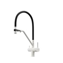 Плитка Sancos Dora Смеситель для кухни DORA с гибким изливом цвет белый гранит/черный поверхность матовая