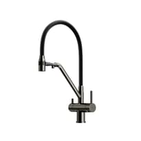 Плитка Sancos Dora Смеситель для кухни DORA с гибким изливом цвет вороненая сталь/черный поверхность брашированная