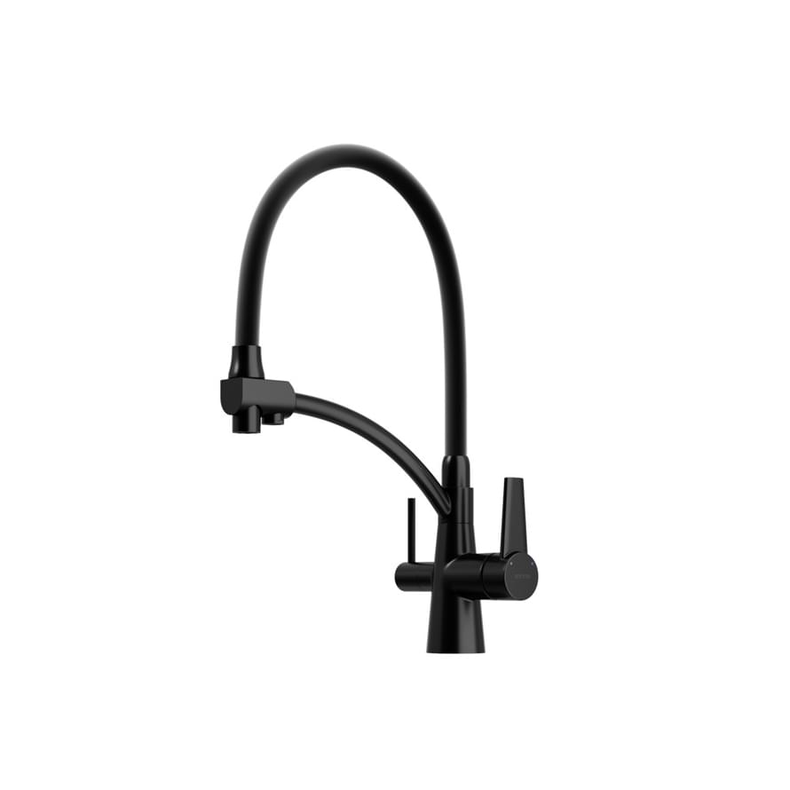Плитка Sancos Eri Смеситель для кухни ERI с гибким изливом цвет матовый черный/черный  поверхность матовая