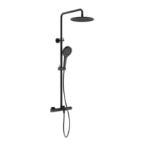 Плитка Sancos Etna Душевая система с термостатом и изливом ETNA черный матовый поверхность матовая