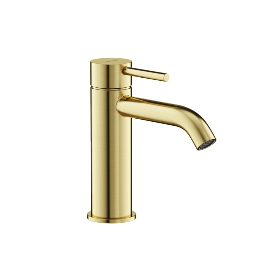 Плитка Sancos Etna Смеситель для раковины ETNA низкий брашированное золото  поверхность брашированная