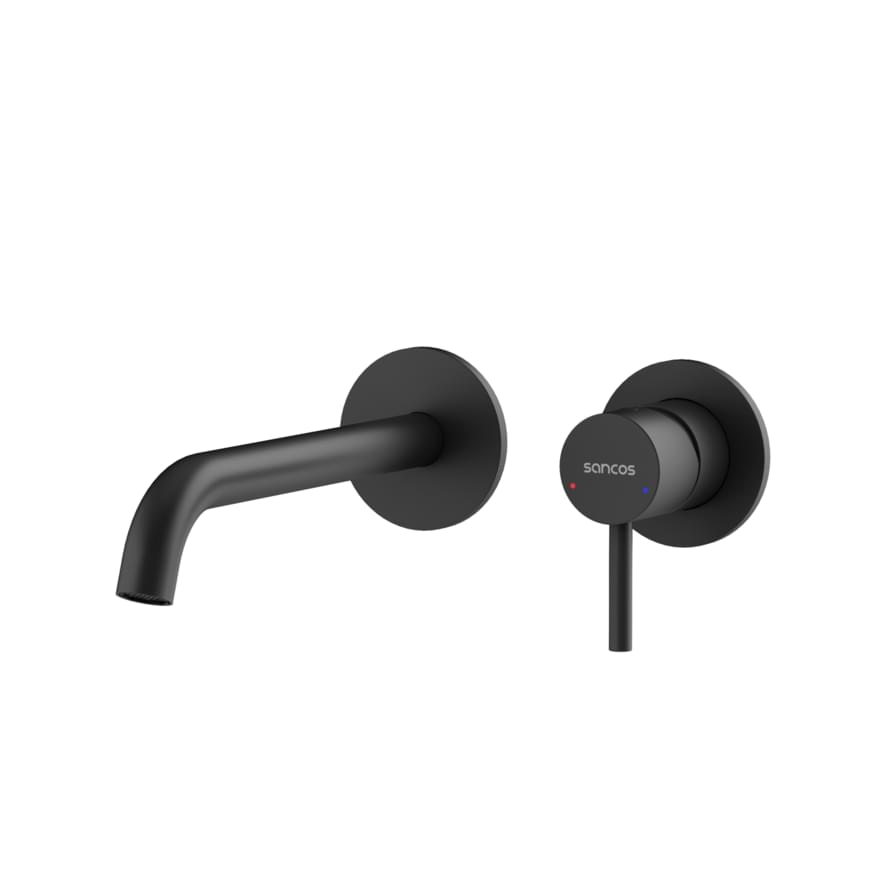 Плитка Sancos Etna Смеситель для раковины ETNA с внутренней частью черный  поверхность матовая