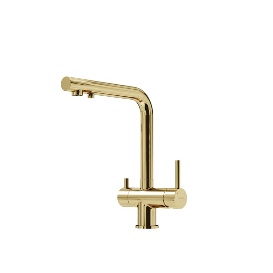 Плитка Sancos Foster Смеситель для кухни FOSTER с краном для фильтра полированное золото  поверхность глянец