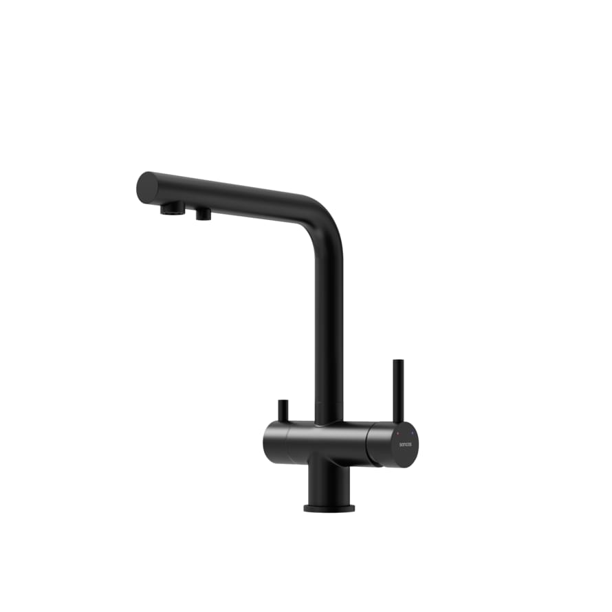 Плитка Sancos Foster Смеситель для кухни FOSTER с краном для фильтра черный матовый  поверхность матовая