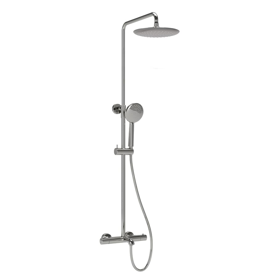 Плитка Sancos Game Душевая система GAME L с термостатом с изливом хром  поверхность глянец