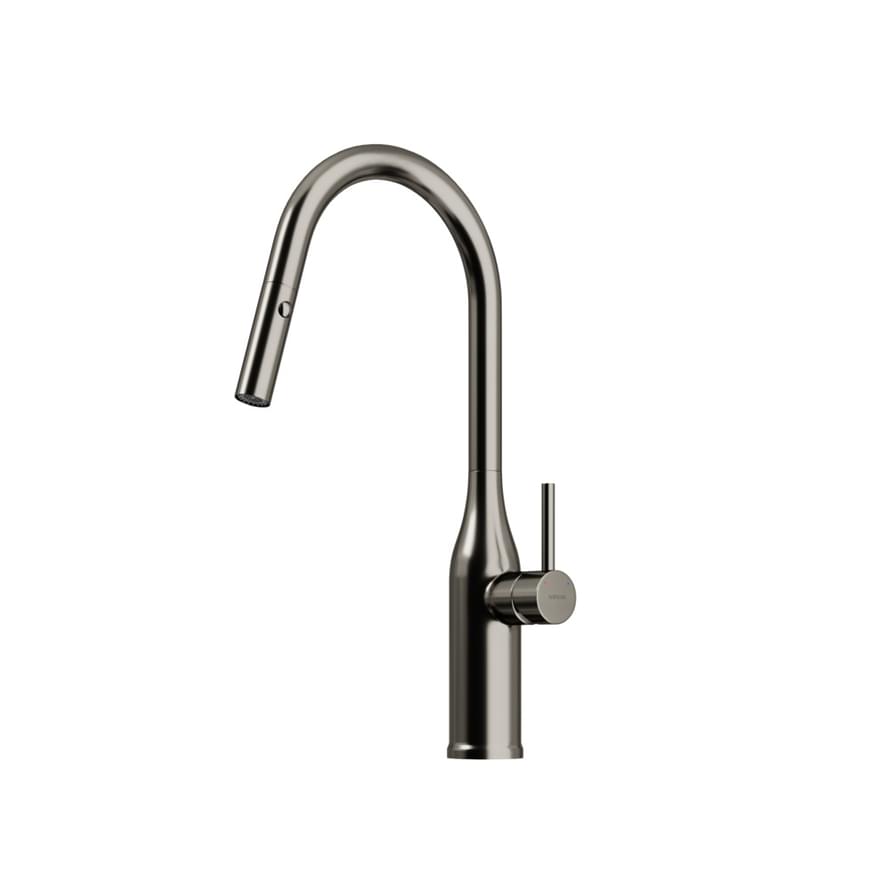 Плитка Sancos Grand Смеситель для кухни GRAND с вытяжным изливом цвет вороненая сталь  поверхность брашированная