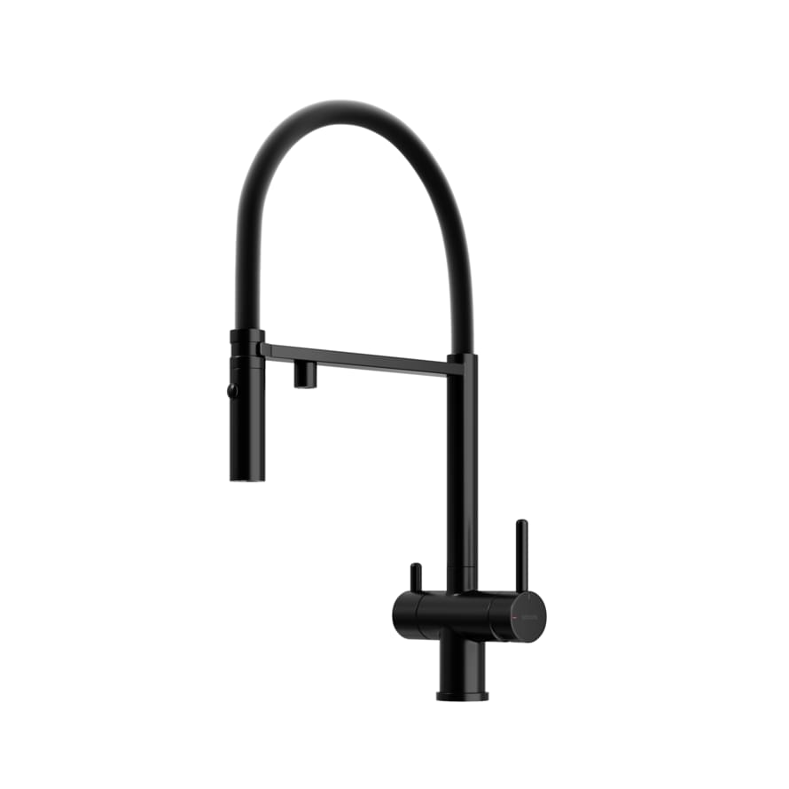 Плитка Sancos Imola Смеситель для кухни IMOLA с гибким изливом цвет матовый черный/черный поверхность матовая