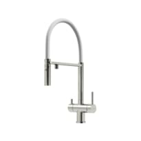 Плитка Sancos Imola Смеситель для кухни IMOLA с краном для фильтра и гибким изливом брашированный никель с белым поверхность брашированная