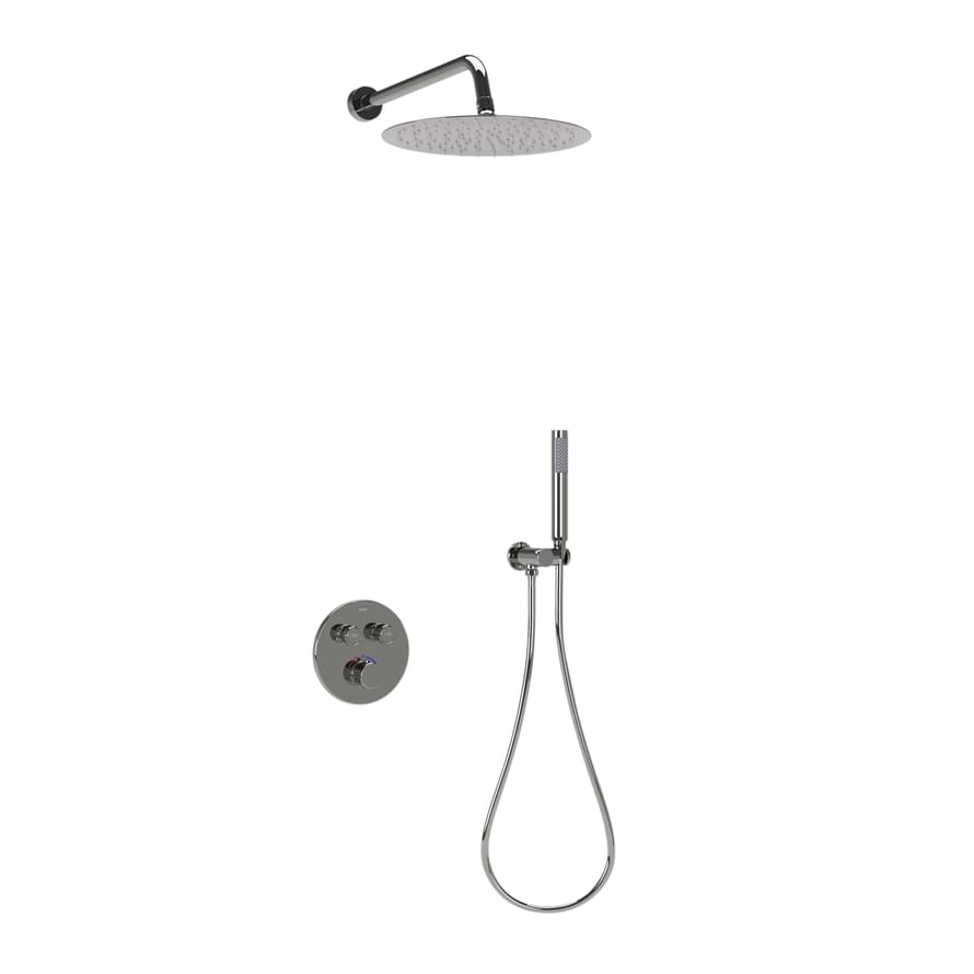 Плитка Sancos Link Душевой комплект LINK встраиваемый c термостатическим смесителем цвет хром  поверхность глянец