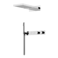 Плитка Sancos Linn Душевой комплект с термостатом LINN с внутренней частью душ каскад хром поверхность глянец
